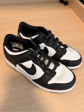 Nike Kids Black and White Low-Top Sneakers